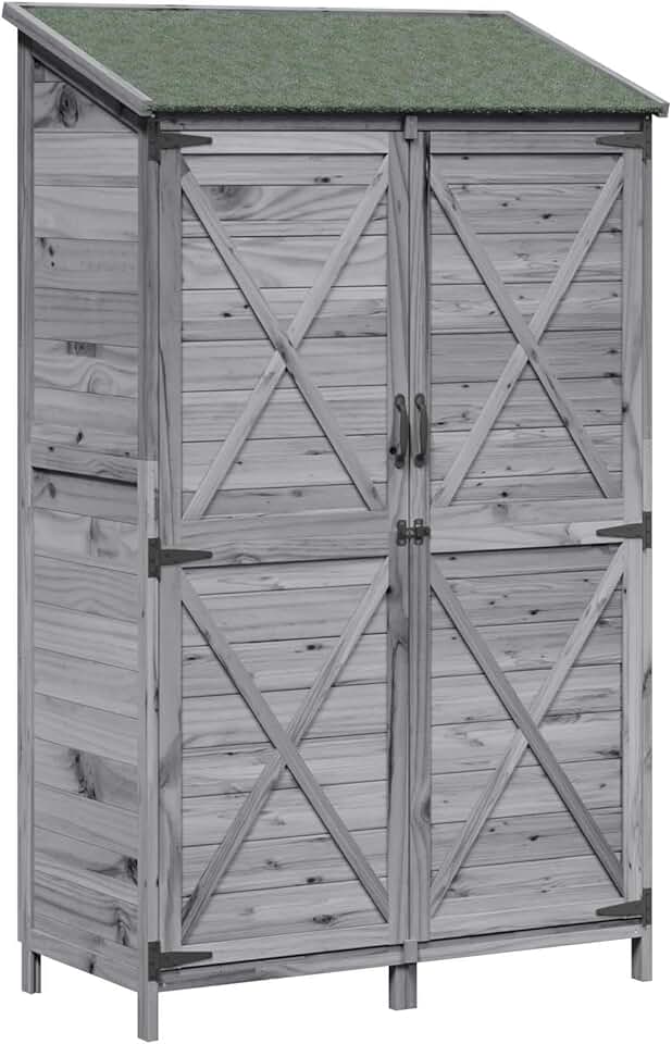 jardinito - Abri de Jardin - 106x56x176,5 cm - bois, moderne, spacieux, aéré