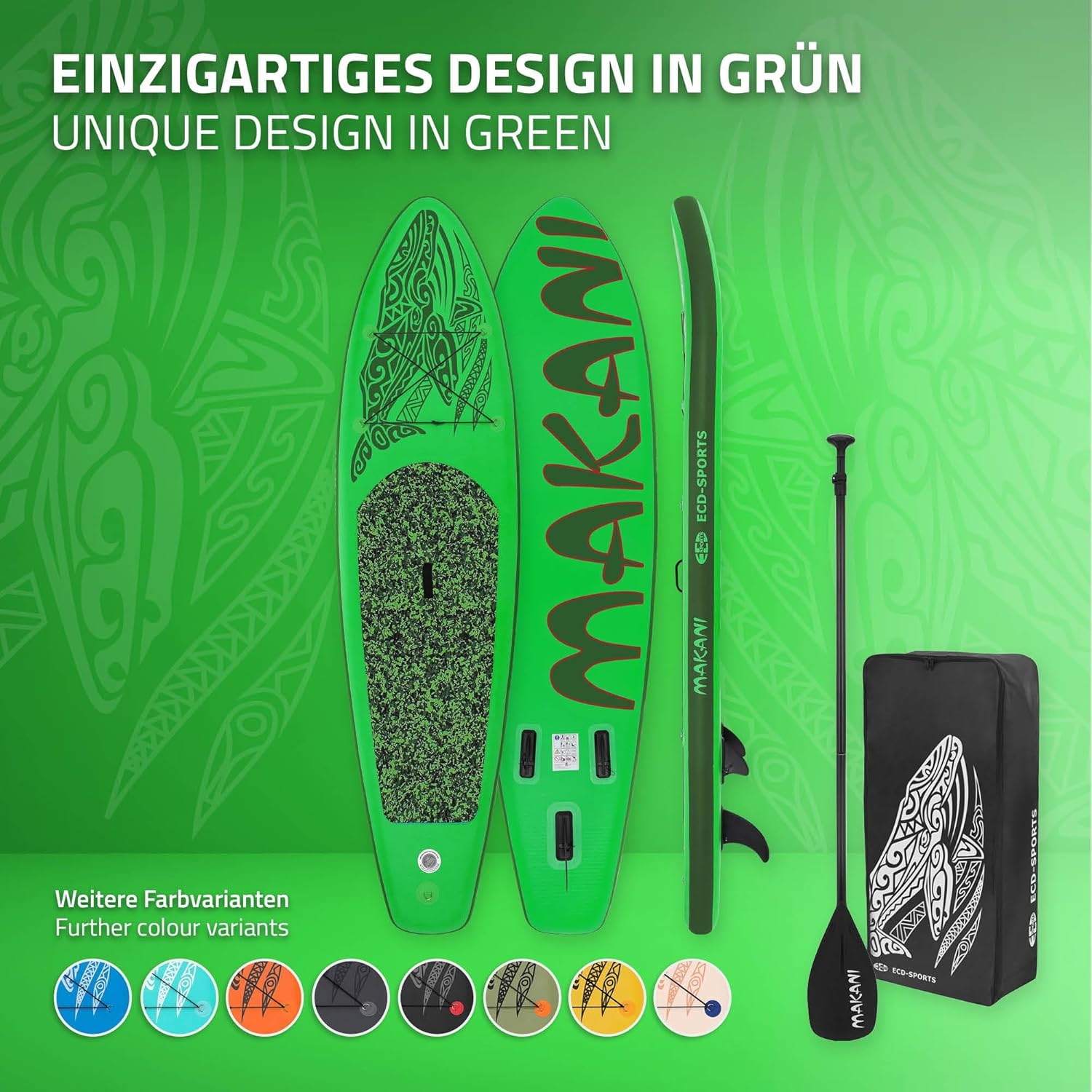 jardinito - planche stand up paddle - 305/308/320/380 cm - PVC, jusqu'à 150 kg, 10/15 cm d'épaisseur