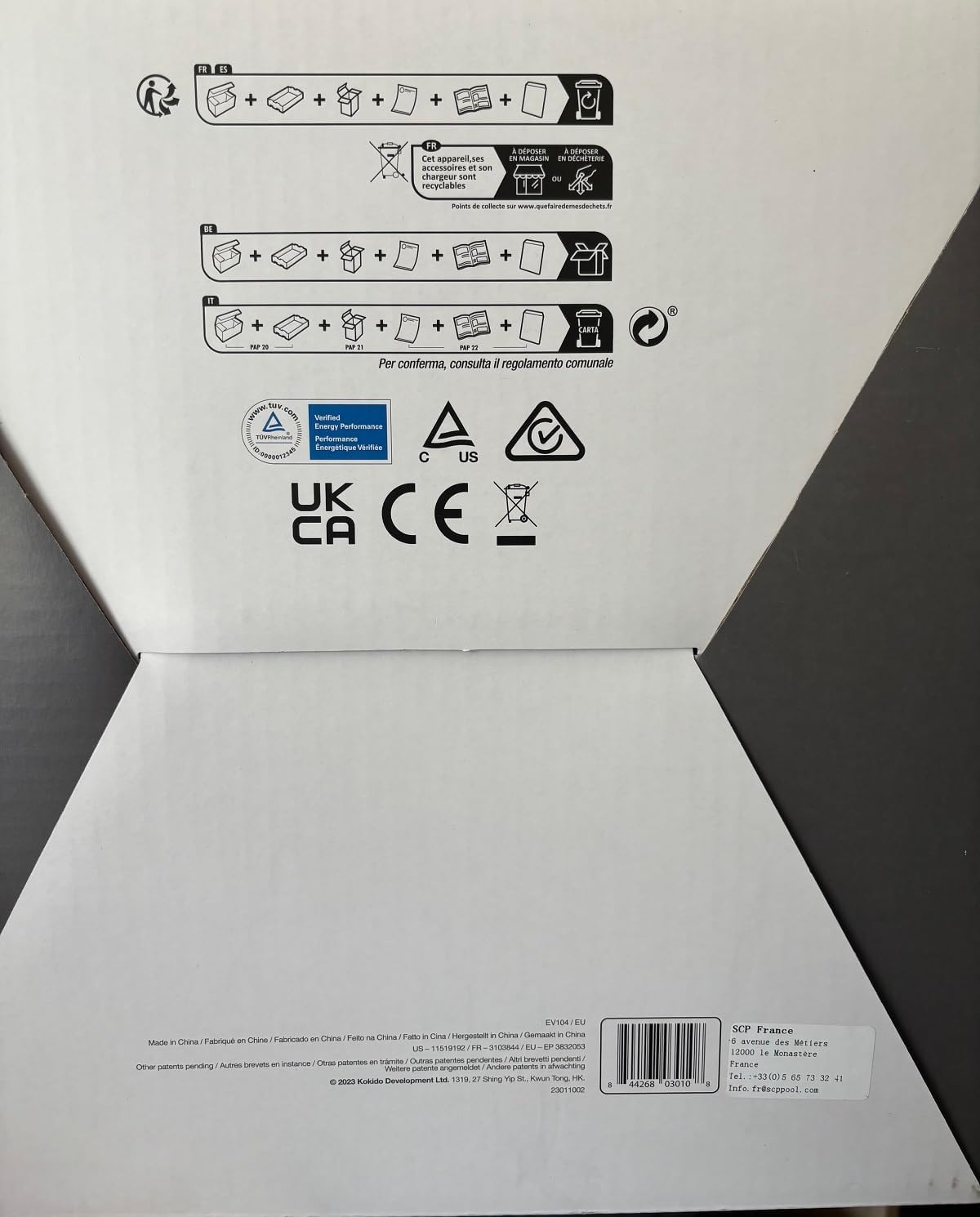 Aspirateur électrique rechargeable de piscine - compact et puissant - EV104CBX