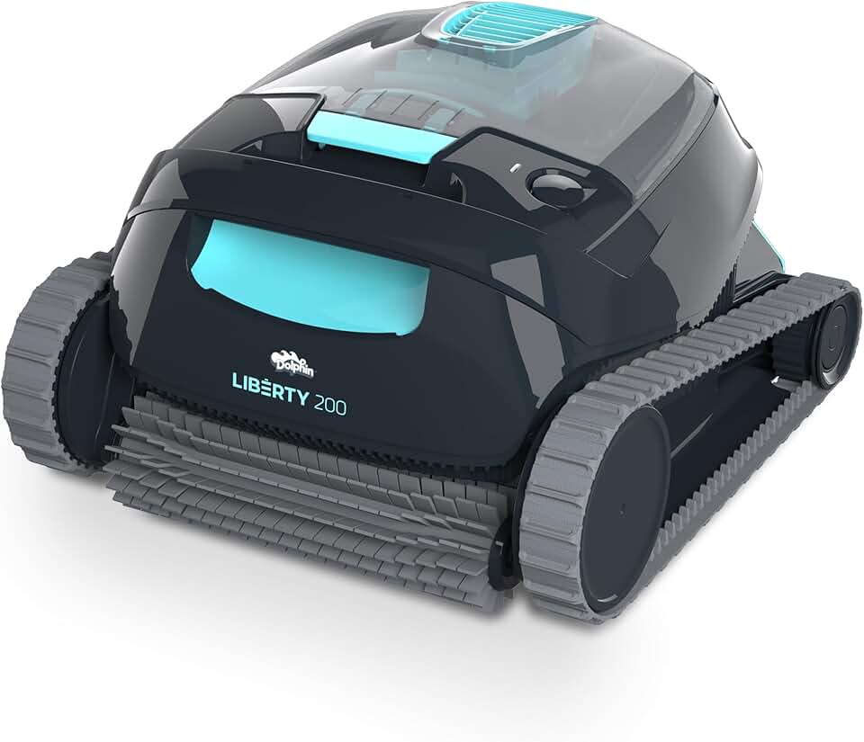 jardinito Liberty 200 Aspirateur Piscine sans Fil, Robot Piscine Fond et Parois, Ligne d'eau, Système de Filtration Ultra-Fine, 150Min d'Autonomie, pour Piscines Enterrées & Hors Sol Jusqu’à 10 m