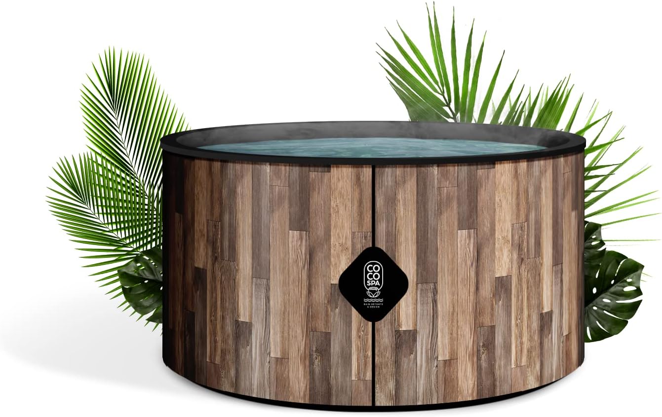 jardinito Nordik Spa Gonflable - 150 cm de diamètre - 800 litres - Moteur 2240 W - 2 à 4 Personnes - Massage 140 Jets