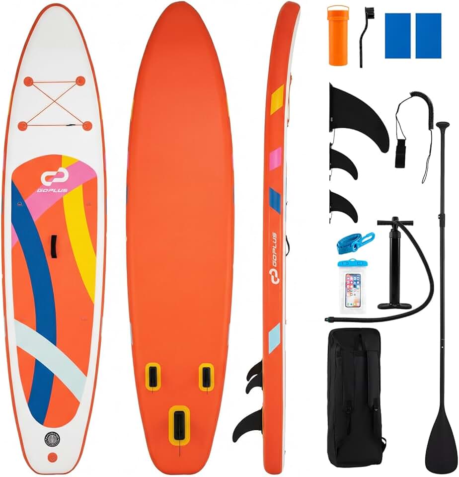jardinito - Paddle Gonflable Série Adulte - 336 cm - stable, 160 kg, siège kayak, kit complet