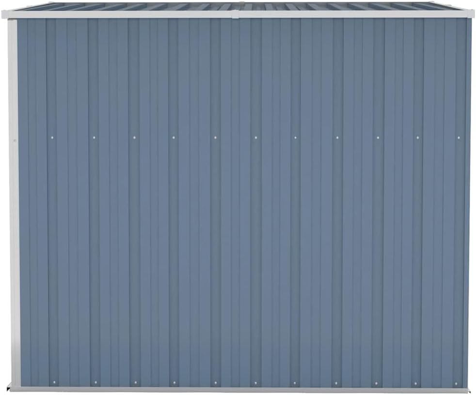 jardinito Abri de Jardin Mural Gris 118x194x178 cm Acier galvanisé,Maison & Jardin, Pelouses & Jardins, Vie en extérieur, Structures extérieures, Cabanes & abris de Jardin, Gris (Poids 31.54KG)