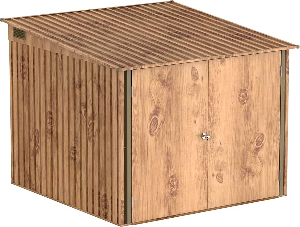 jardinito - Abri à vélos 4 vélos - 203x202x140 cm - métal, portes verrouillables