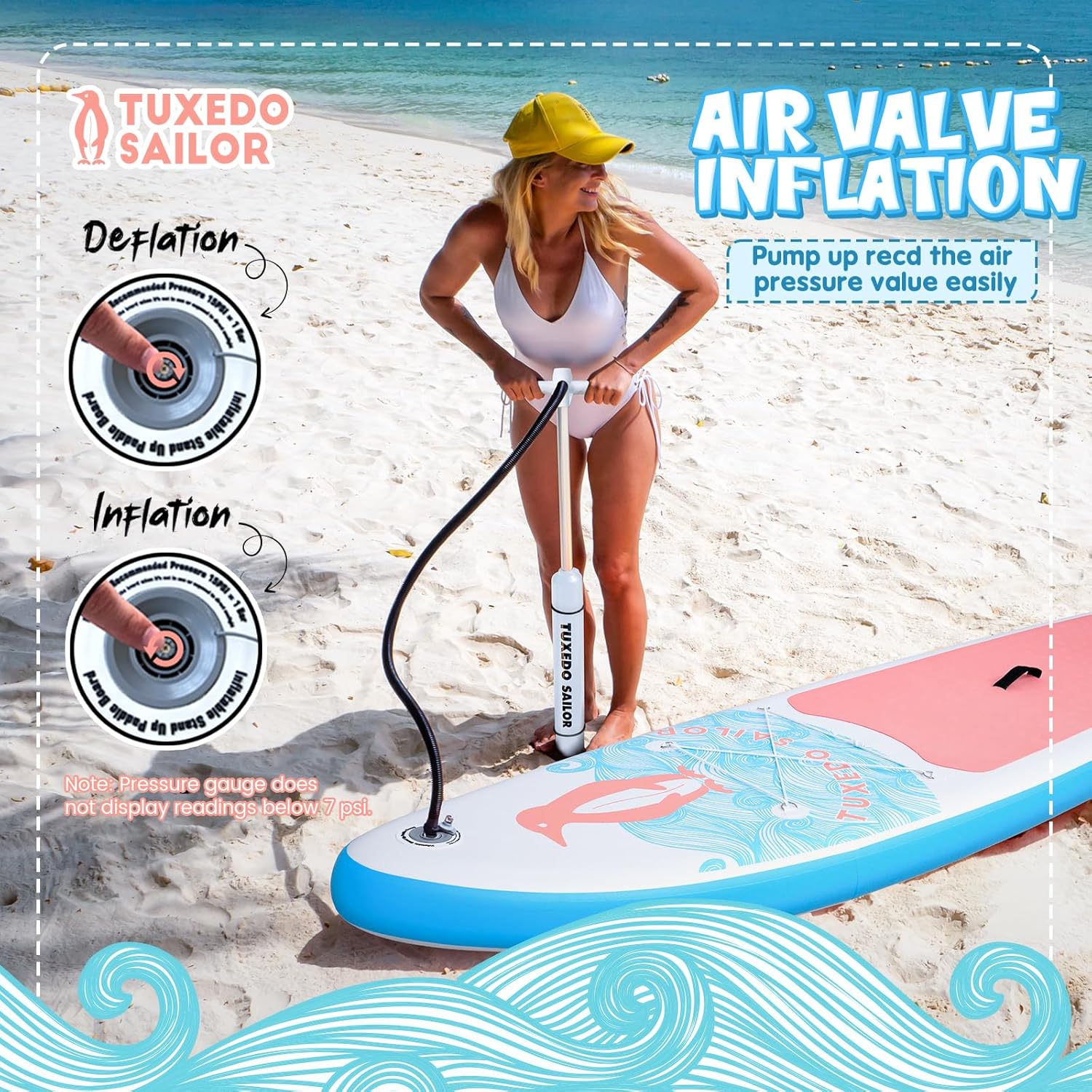 jardinito - SUP gonflable adulte 320cm - stable, kit complet
