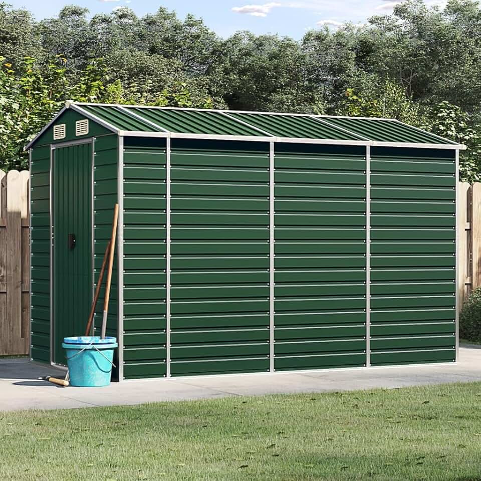 jardinito Abri de Jardin Vert 191x300x198 cm Acier galvanisé,Abris De Jardin,Abri De Stockage pour Jardin,Abri D'Outils De Jardin