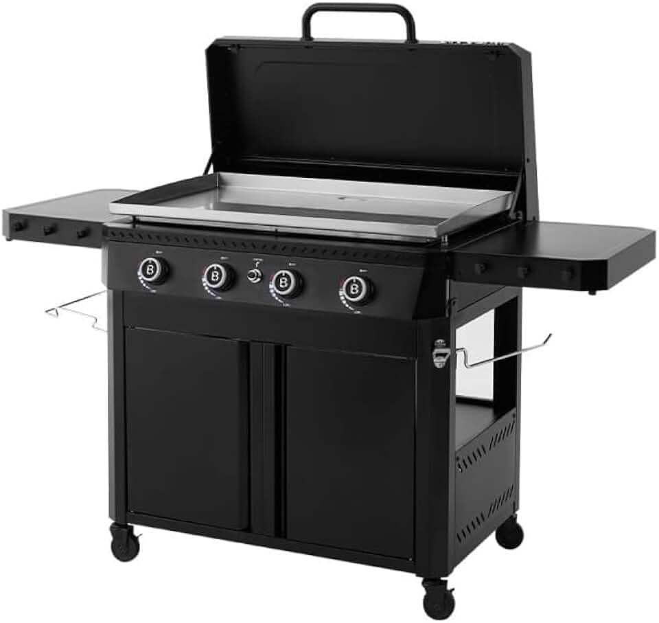 Favex - jardinito Stellar série - 86x53 cm - Plancha gaz 4 feux, capot, 16kW