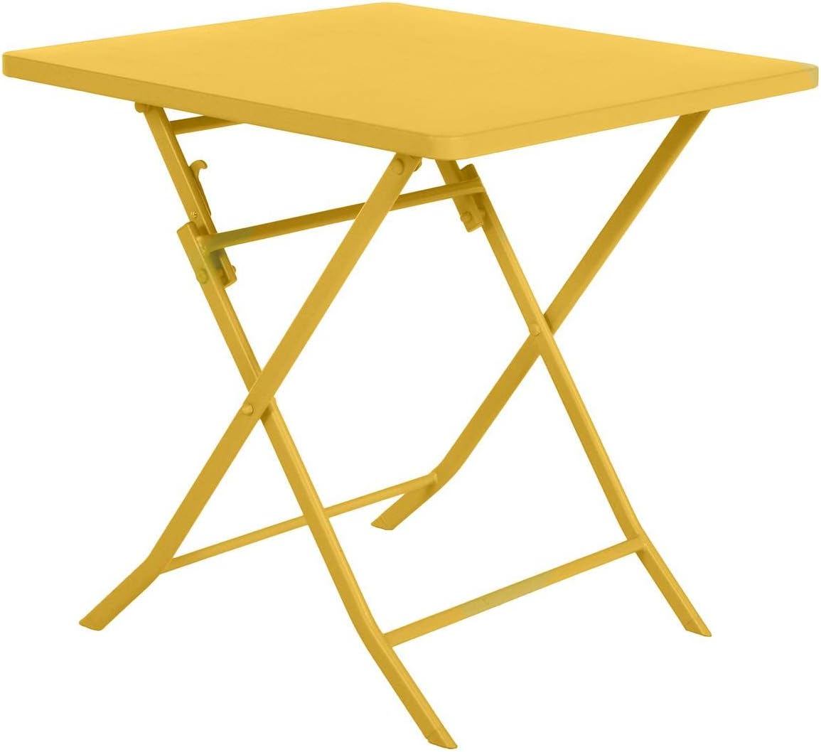 jardinito - Greensboro série - 2 places, acier renforcé, jaune - table pliante