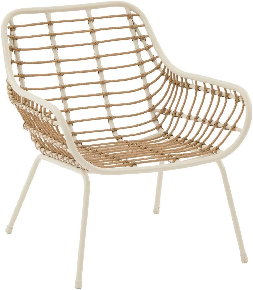 jardinito - Paopao Duo - Compact, résine tressée, coussins - Argile, acier anti-corrosion