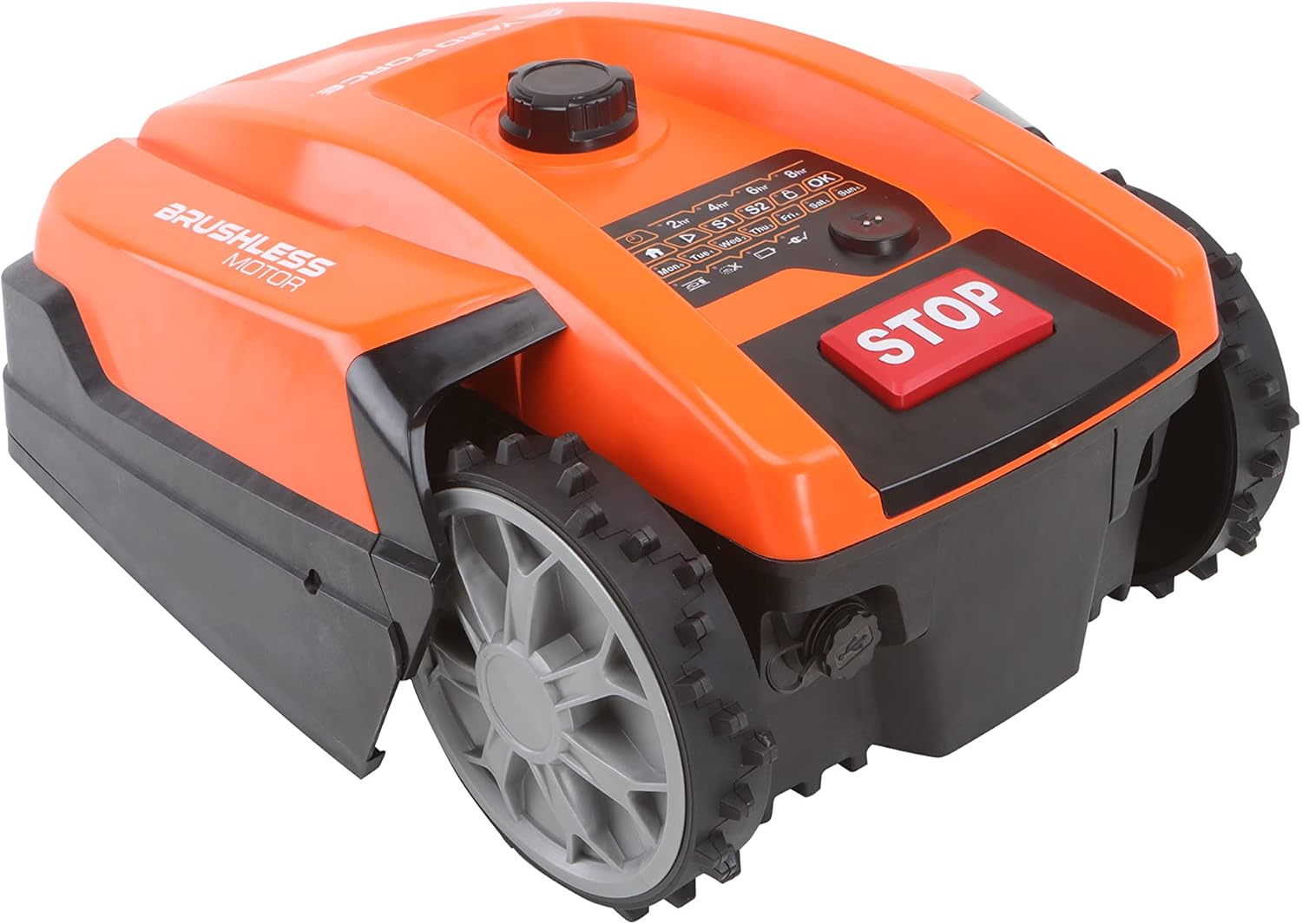 jardinito - Robot tondeuse Classic - 500m² - Bluetooth, noir/orange