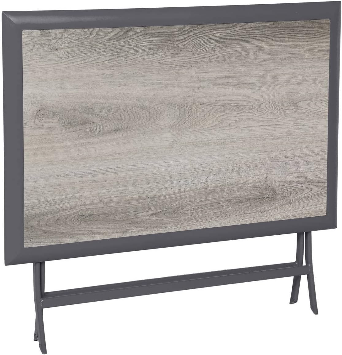 jardinito - Azua - table pliante rectangulaire, 4 places, aluminium epoxy, gris fumé