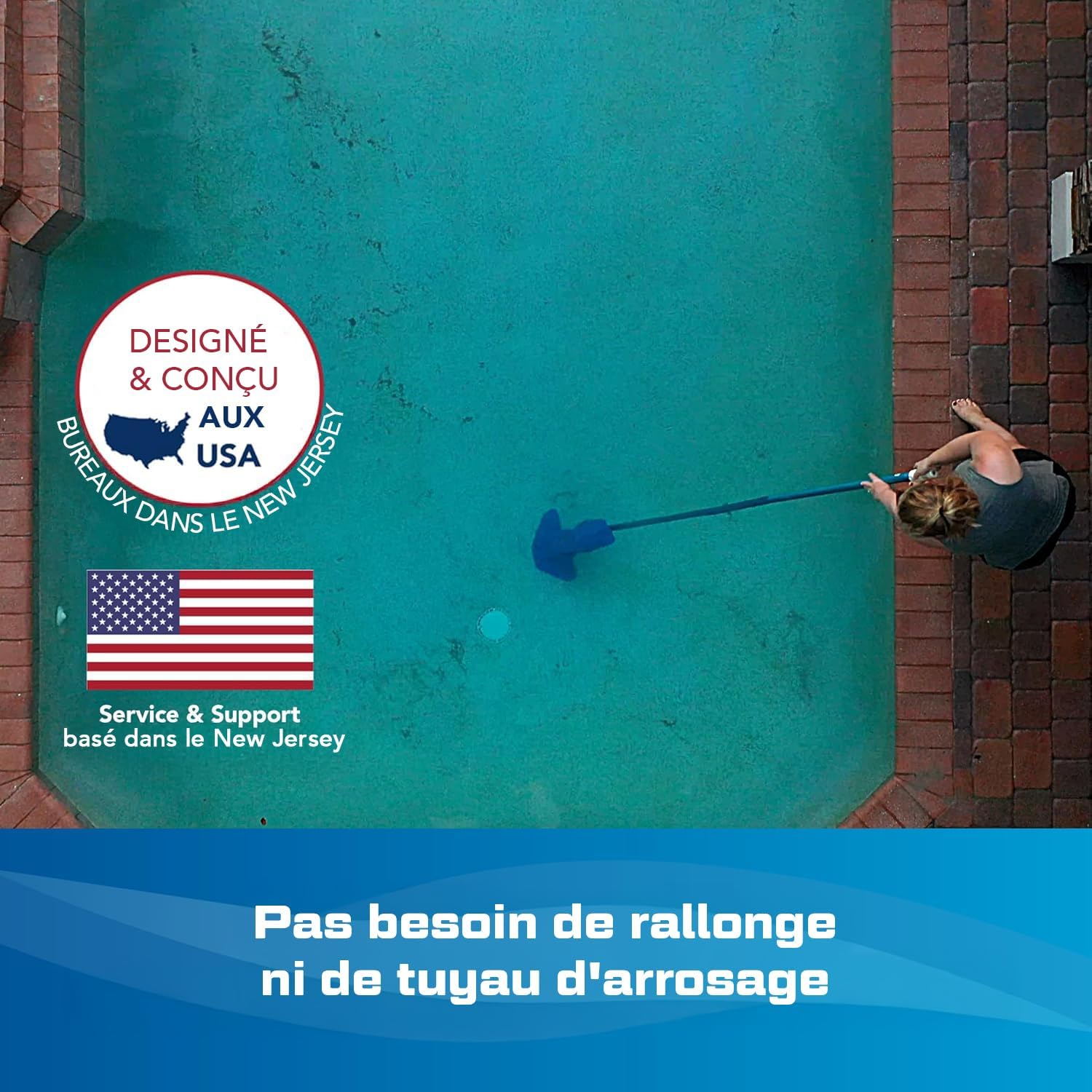 Water Tech - jardinito Max Li - aspirateur piscine sans fil, puissance accrue, moteur P30, spa, CG