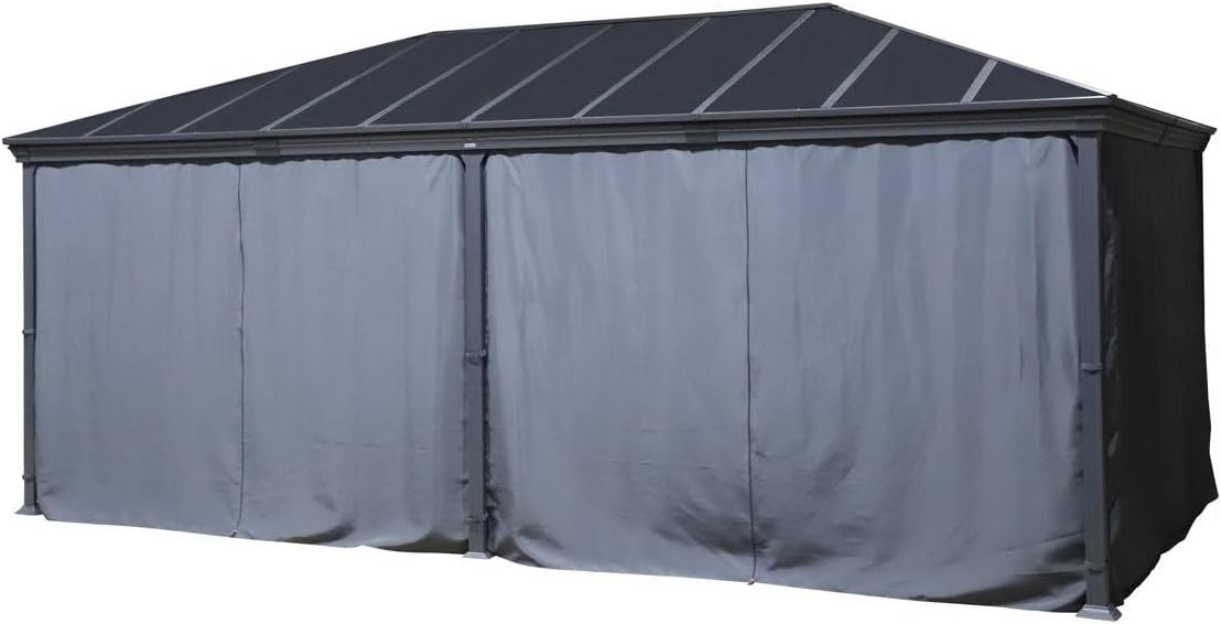 jardinito - Pergola Belize - 3,6x6m - Aluminium et polycarbonate