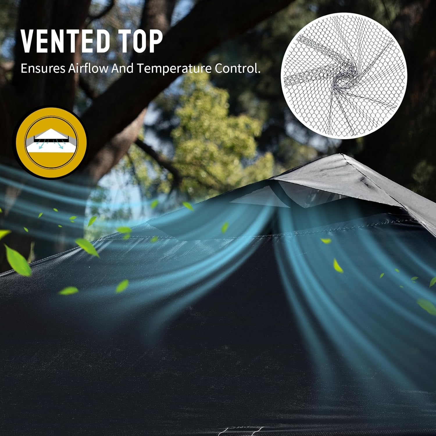 jardinito - tonnelle pliante - 3x3m - imperméable UPF50+, sac, sacs de sable