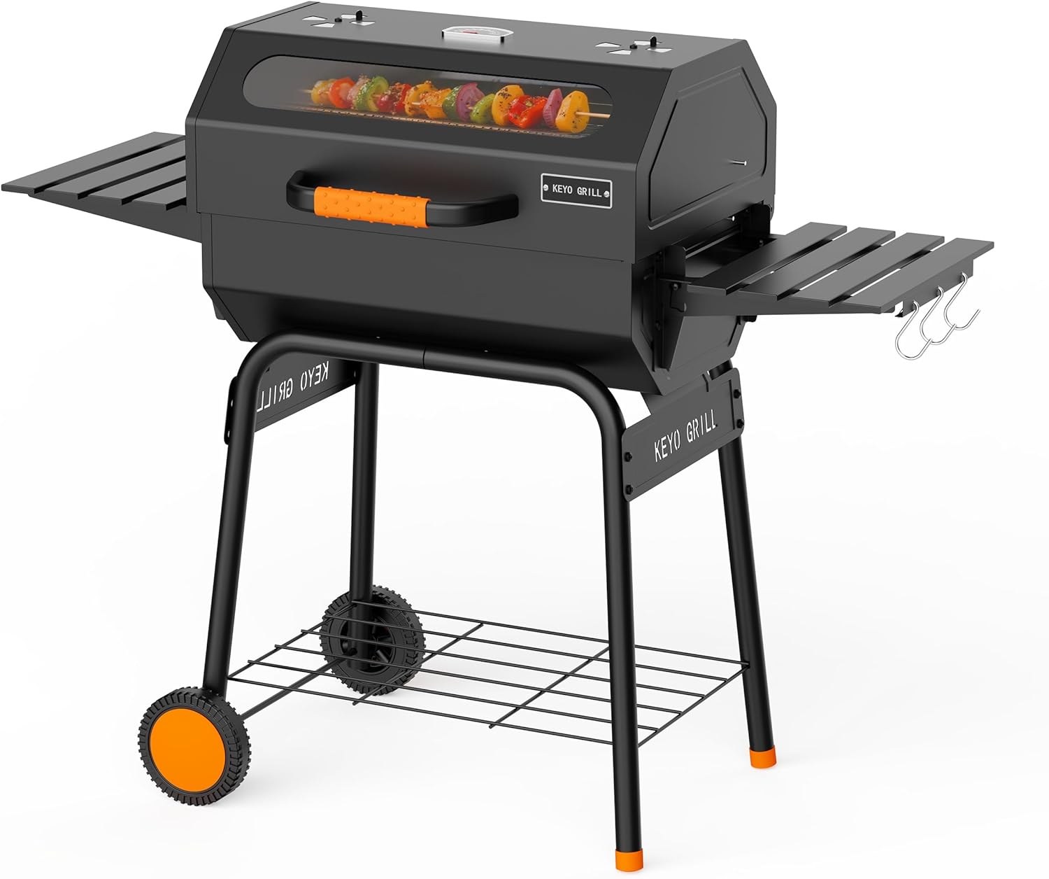 jardinito 23 pouces barbecue pentagonal, chromé, 469 Sq In-23 Pouces