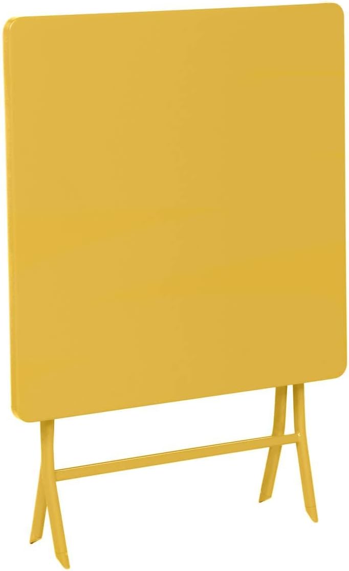 jardinito - Greensboro série - 2 places, acier renforcé, jaune - table pliante
