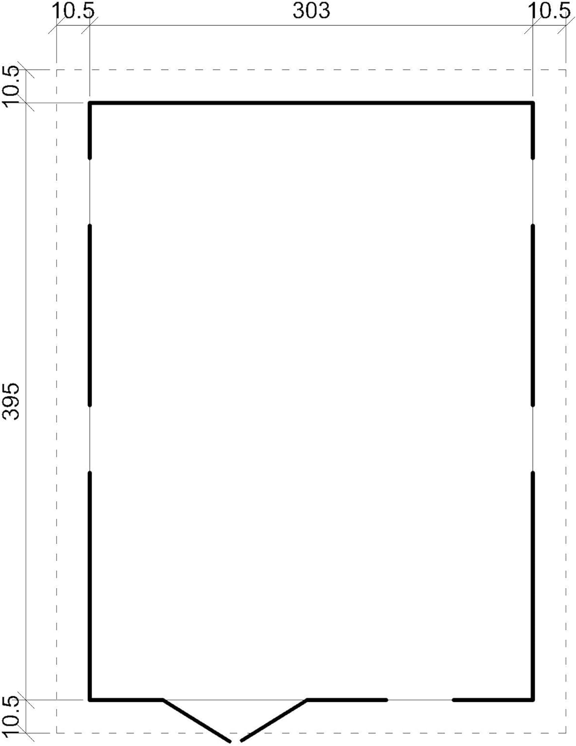 ABRI de Jardin en Bois Exterieur avec Les PLANCHERS IMPRÉGNÉ - en Pin/épicéa- H226x324x416 cm/12 m²- Construction de Panneaux- Rangement pour vélos, Remise à Outils- jardinito M336+M336G