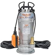 jardinito Pompe Submersible Aqua 11S, 550W, Débit 3,6 m³/h, Hauteur Refoulement 25 m...