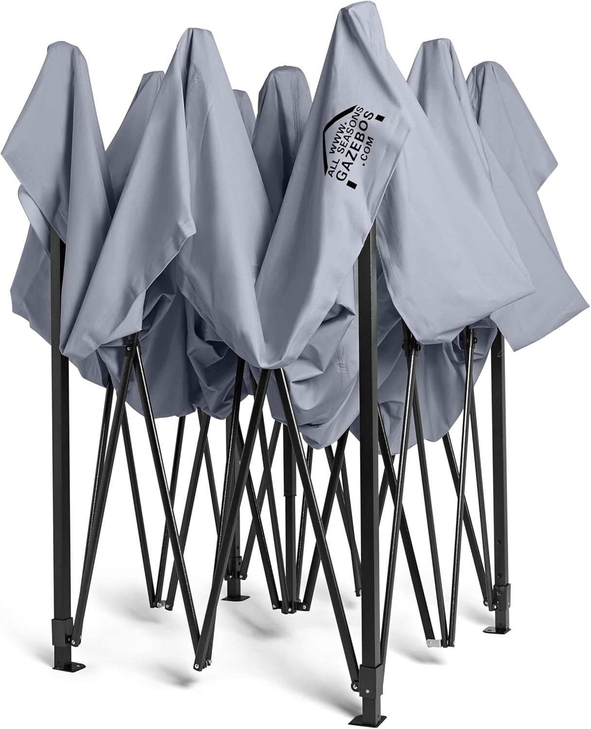 jardinito - Tonnelle série résistante - 3x3m - étanche, gris métallisé