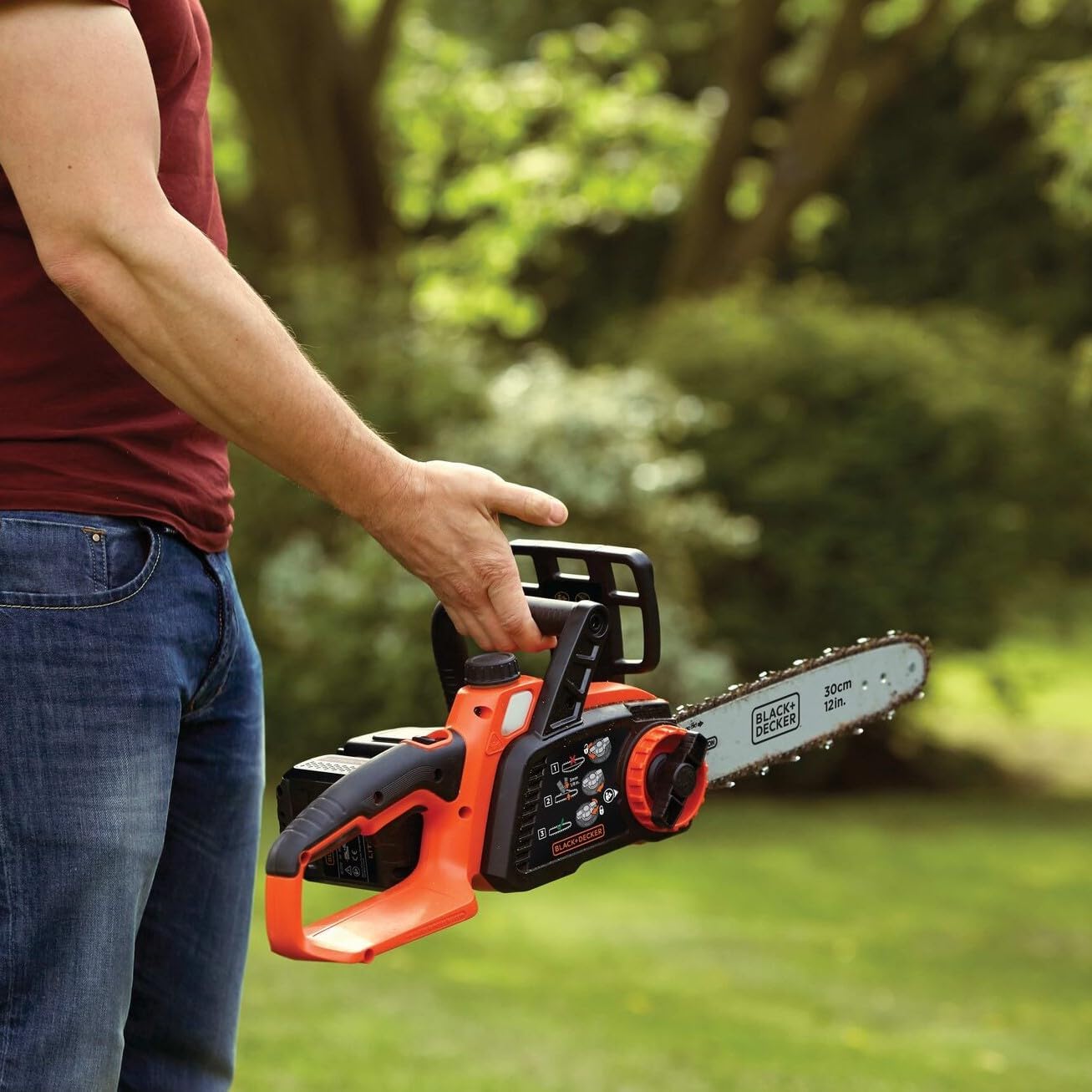 jardinito - Tronçonneuse 36V 30cm, batterie 2Ah, lubrification auto, tendeur sans outil - GKC3630L20-QW