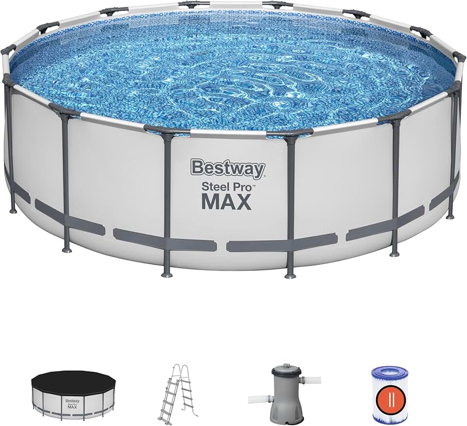 jardinito - Steel Pro Max série - 4,27x1,22m - piscine hors sol ronde