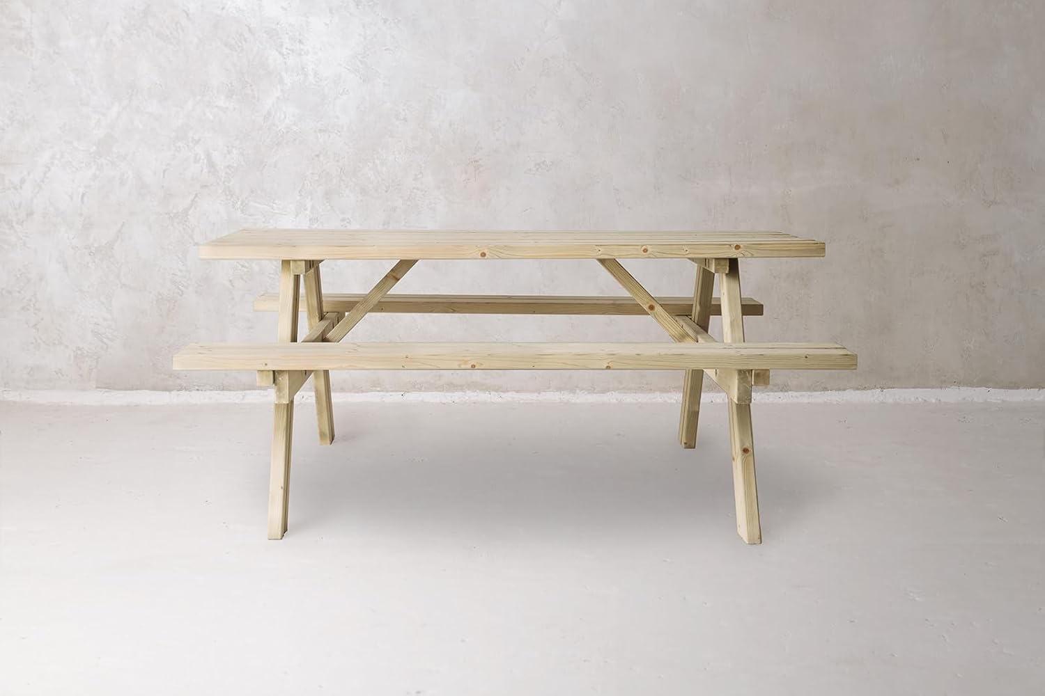 Table de Pique-Nique - Collection UNGURS - Résistante aux intempéries - Sièges pliants, idéale jardin_extérieur - jardinito-
