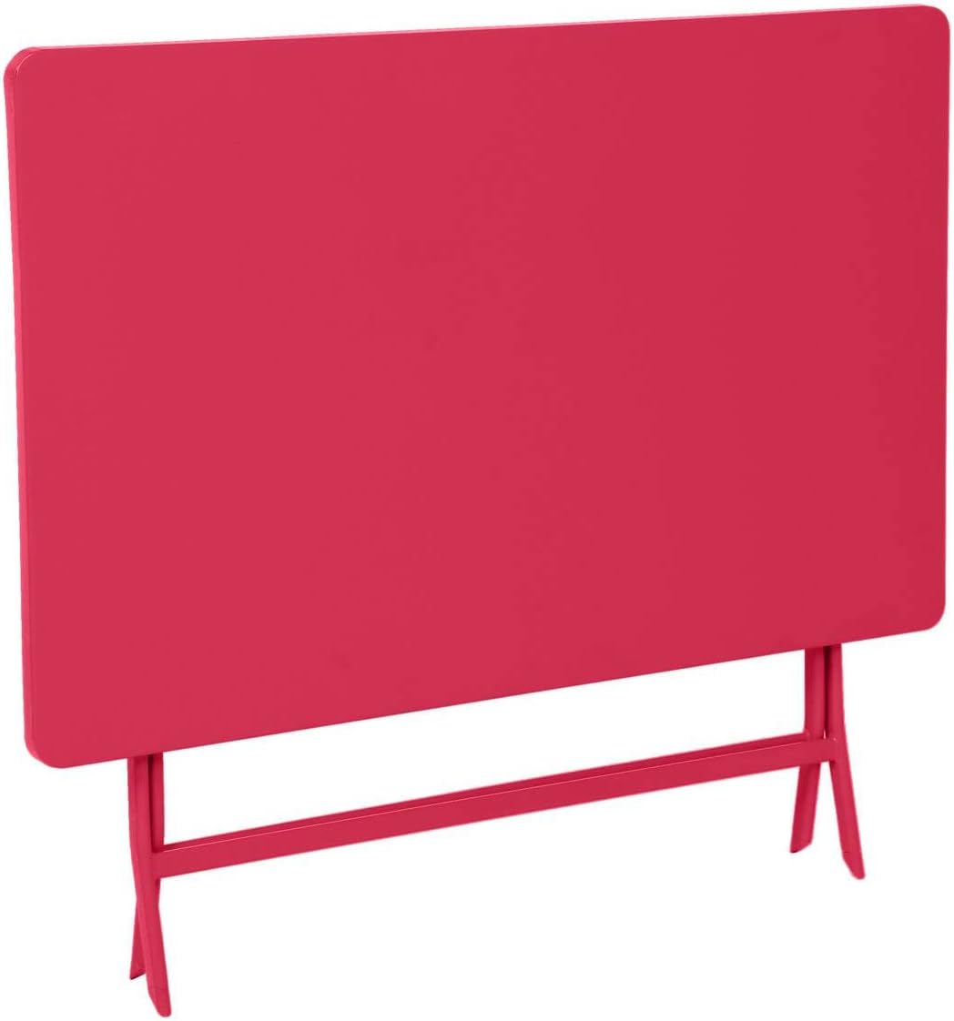 jardinito - Greensboro - 120x70cm - table pliante acier 4 places, anti-rouille