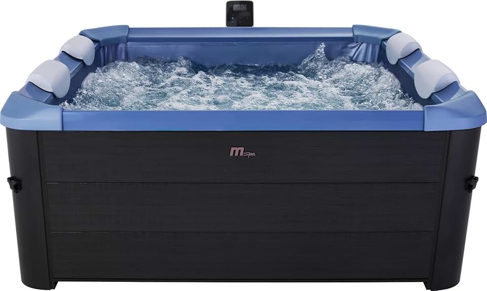 jardinito - Oslo Saphire - 160x160x65 cm - 6 pers, 120 jets massage, LED, chauffage, ozone, jardinito Oslo Saphire