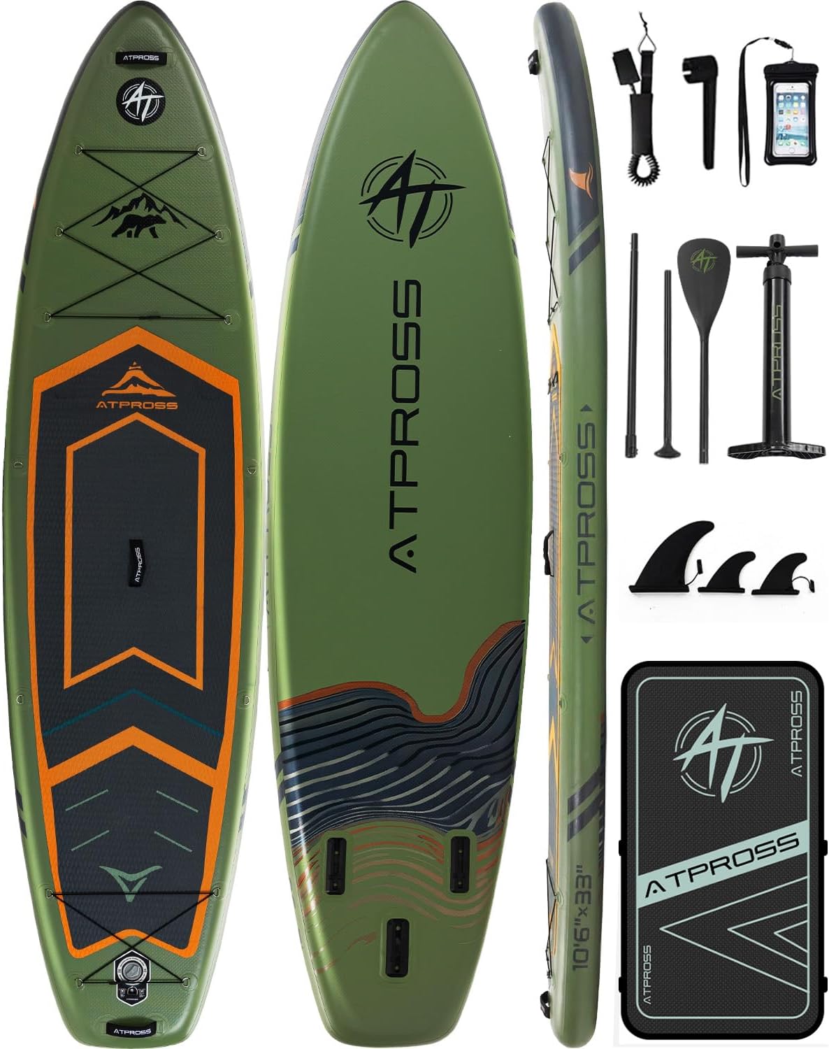 Stand Up Paddle Gonflable Adulte avec Siège Kayak & Accessoires, 320x84cm Planche de Sup Extra Large pour 2 Personnes, Charge 200kg, Kayak Gonflable 2 Places Stable et Antidérapant pour Surf