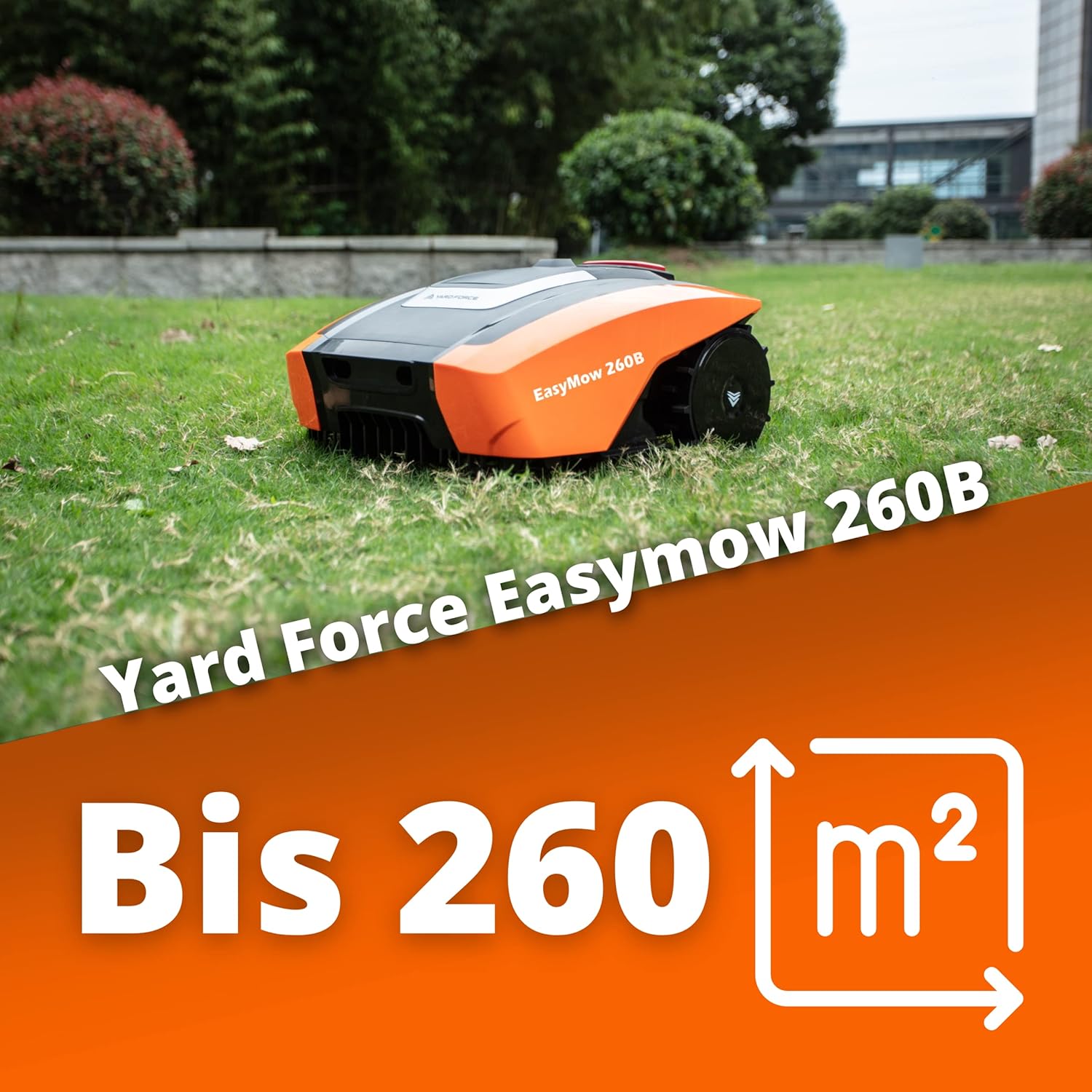 jardinito - Easymow 260B - 260m² - robot tondeuse, noir/orange