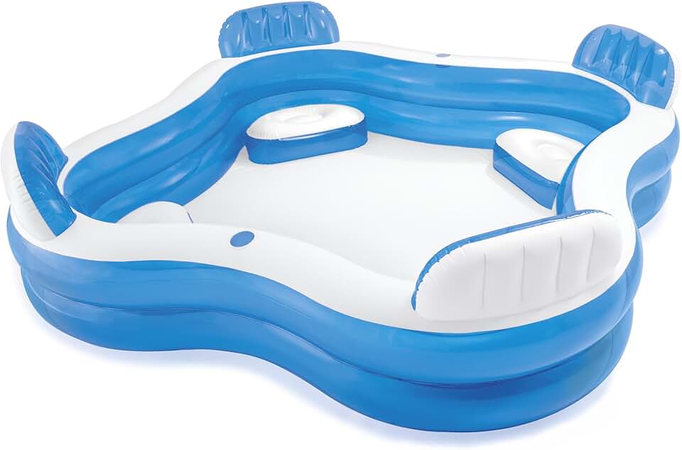 jardinito - Swim Center Family Lounge - 229x229x66 cm - 4 sièges bleus