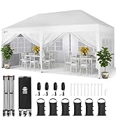jardinito Tonnelle Pliante 3x6 Imperméable, Barnum Pliant de Jardin Exterieur, Pop-Up Gazebo a...