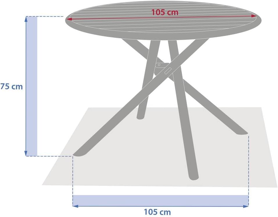 jardinito - Nebullia Table Jardin 4 places 105cm Vert Laurier
