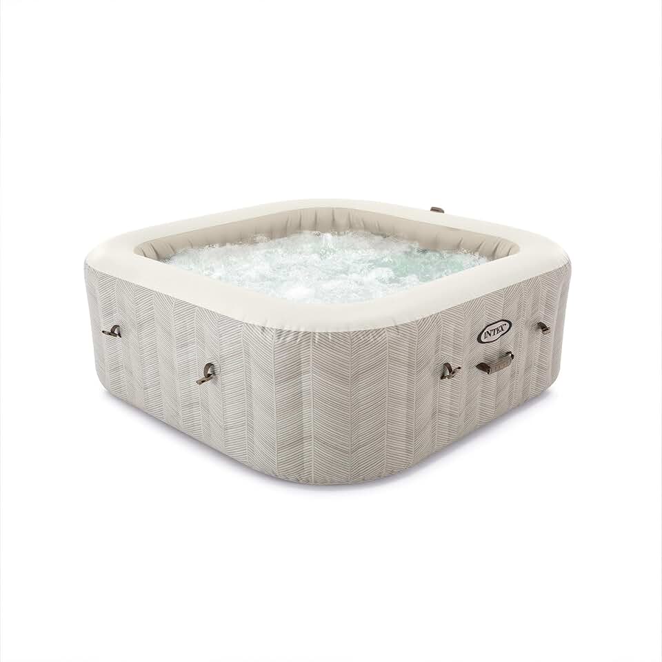 jardinito 28472NP PureSpa Chevron Deluxe Gonflable 6 Places 170 Buses PVC Multicolore 196 x 196 x 71 cm
