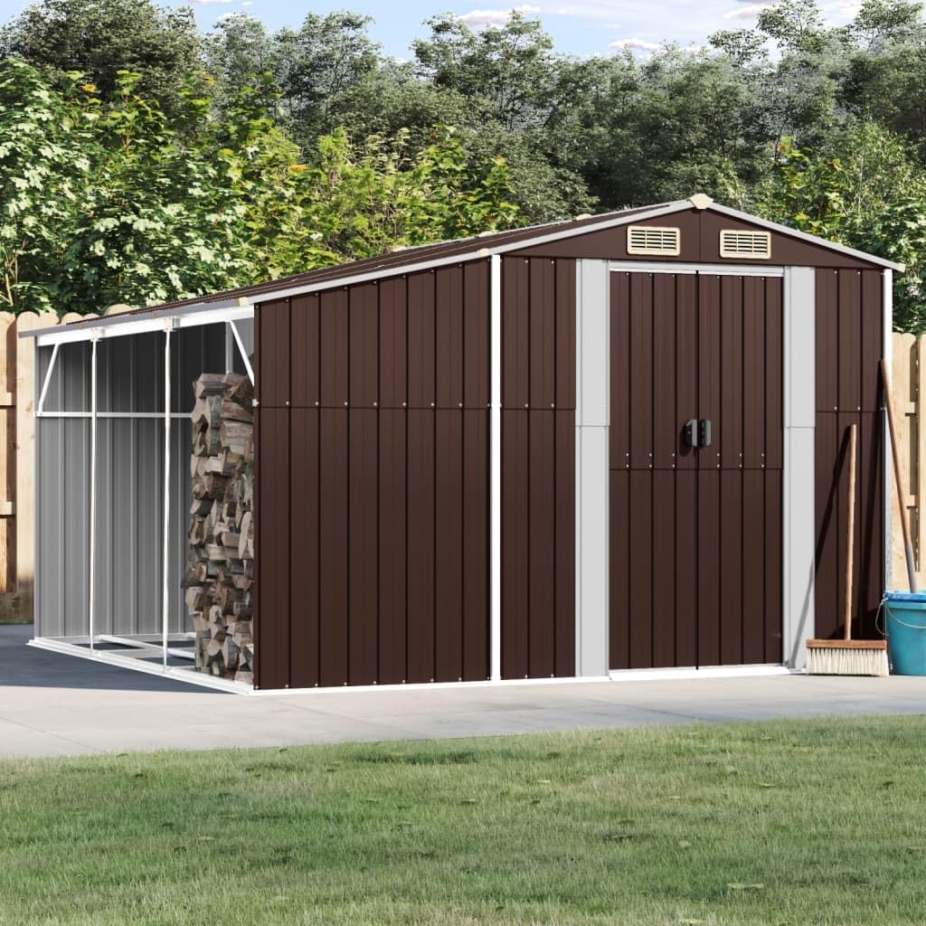 Abri de Jardin - Acier galvanisé - 277x279x179cm - aérations, poignées pratiques