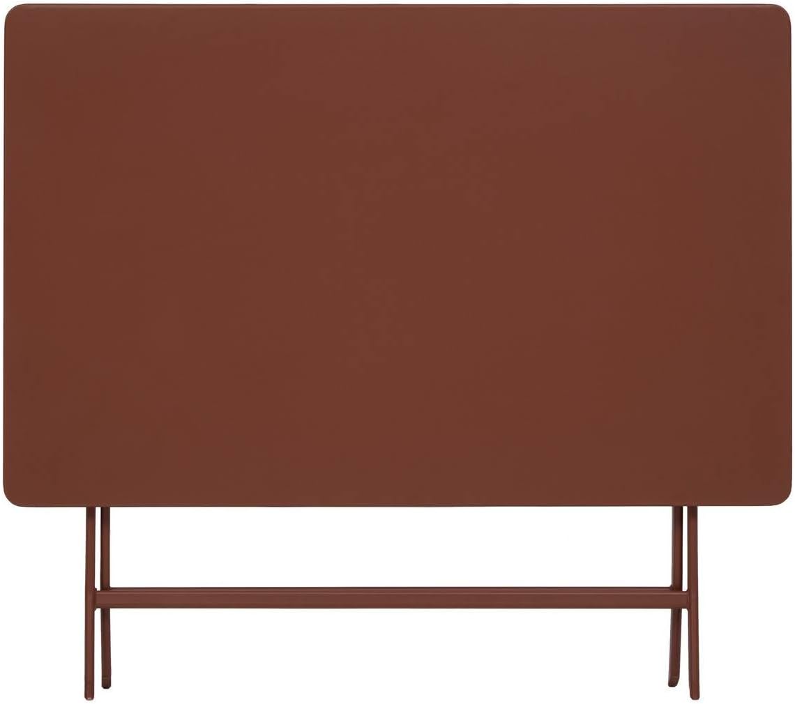jardinito - Greensboro - 110x70 cm - table pliante 4 places acier acajou