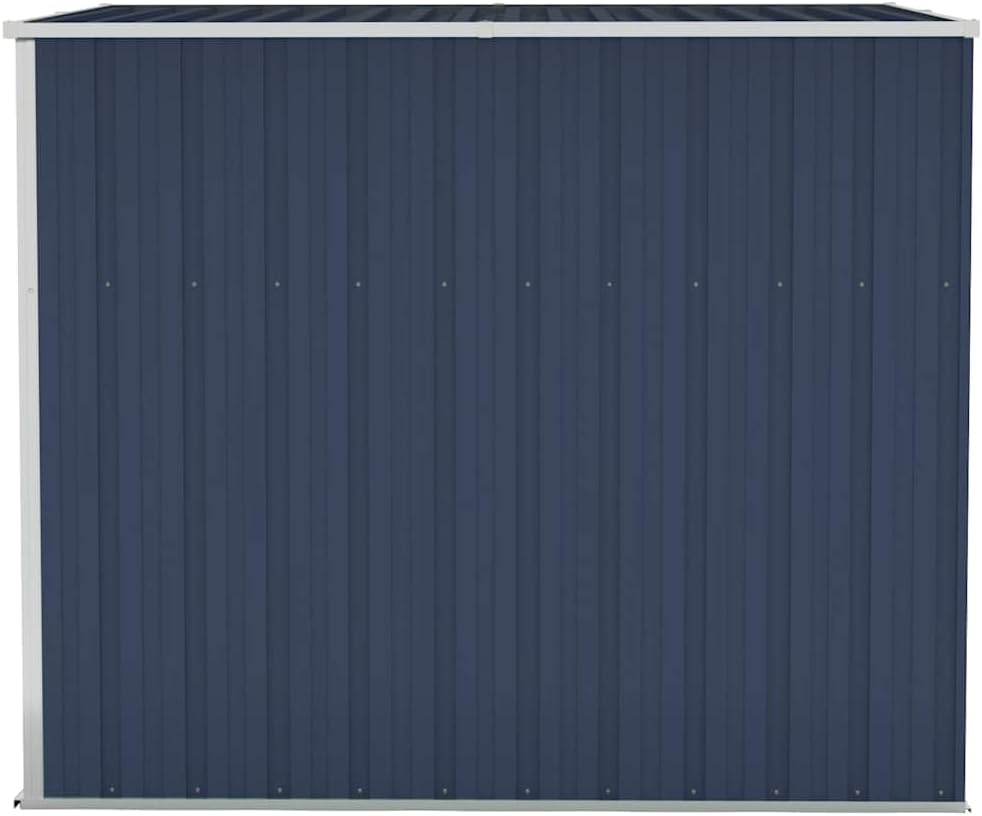 jardinito Abri de Jardin Mural Anthracite 118x194x178 cm Acier