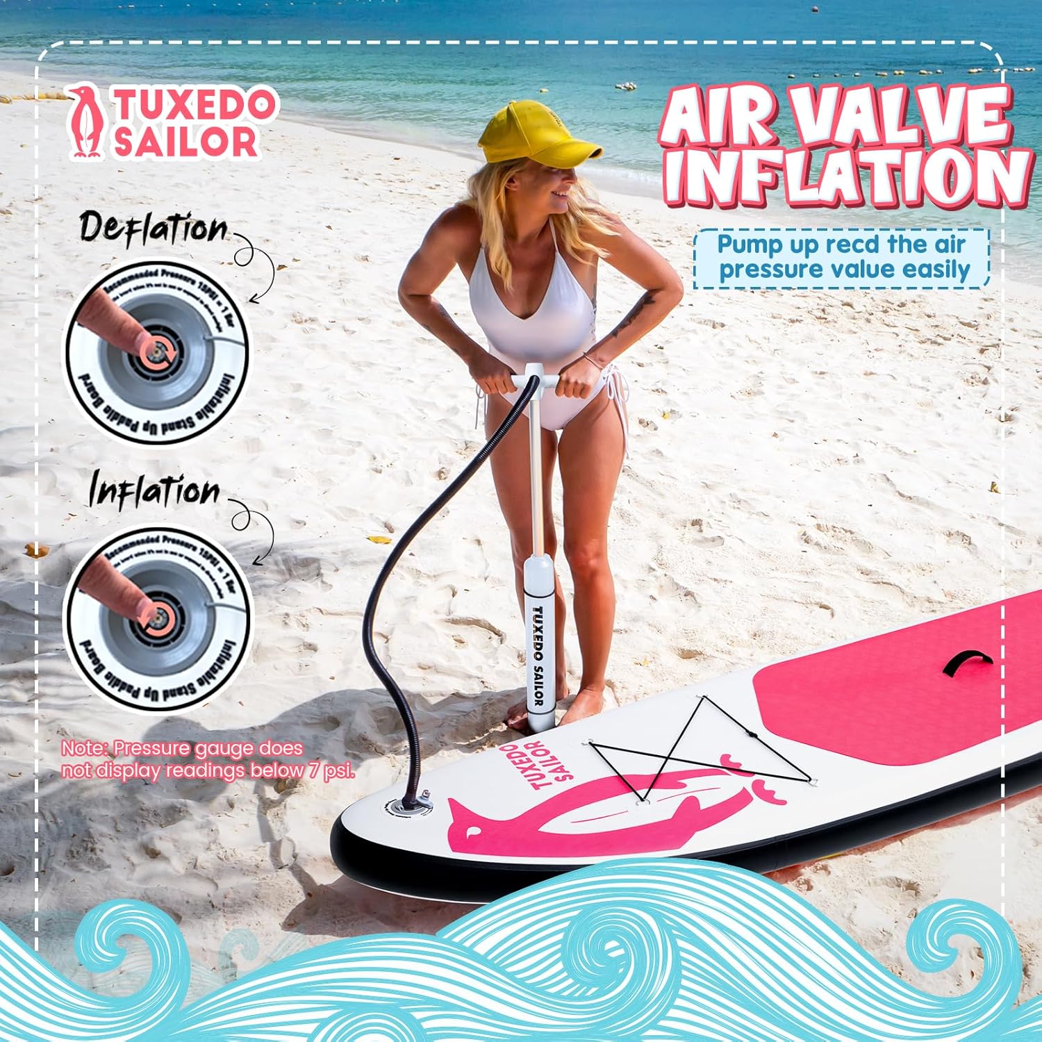 jardinito - SUP gonflable adulte - Accessoires inclus - robuste