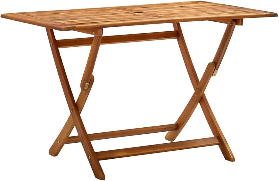 jardinito - Table pliante extérieure - 120x70x75 cm - acacia massif