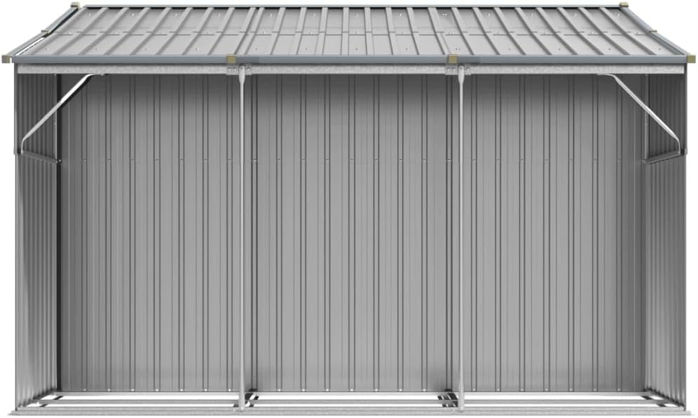 Abri de jardin en acier galvanisé - toit incliné, bunker à charbon - 277x279x179 cm - extérieur robuste