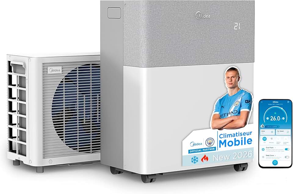 jardinito - PortaSplit 12000BTU - 3,5kW, 4-en-1, silencieux, portable jardinito