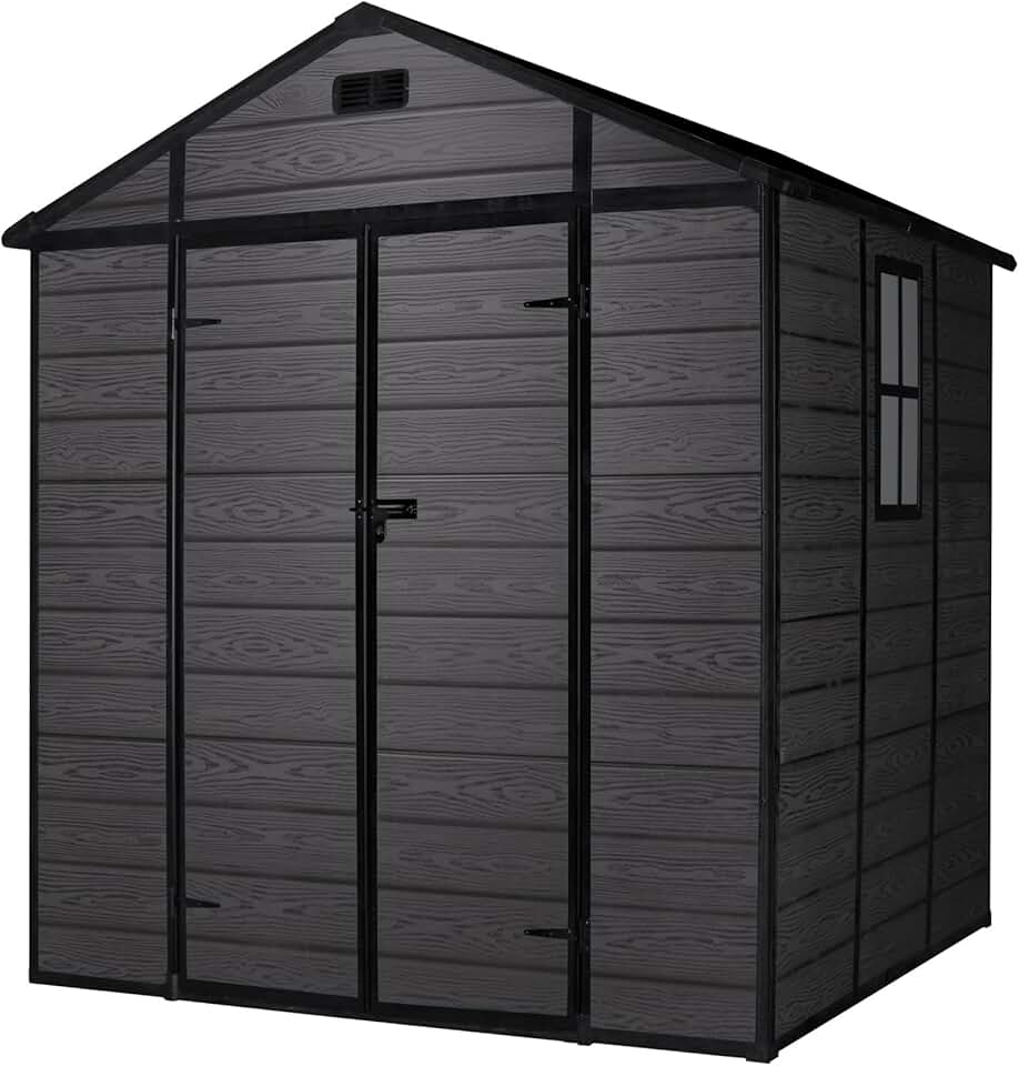 jardinito - Aqua abri jardin résine 4,6 m², PVC, double porte, fenêtre