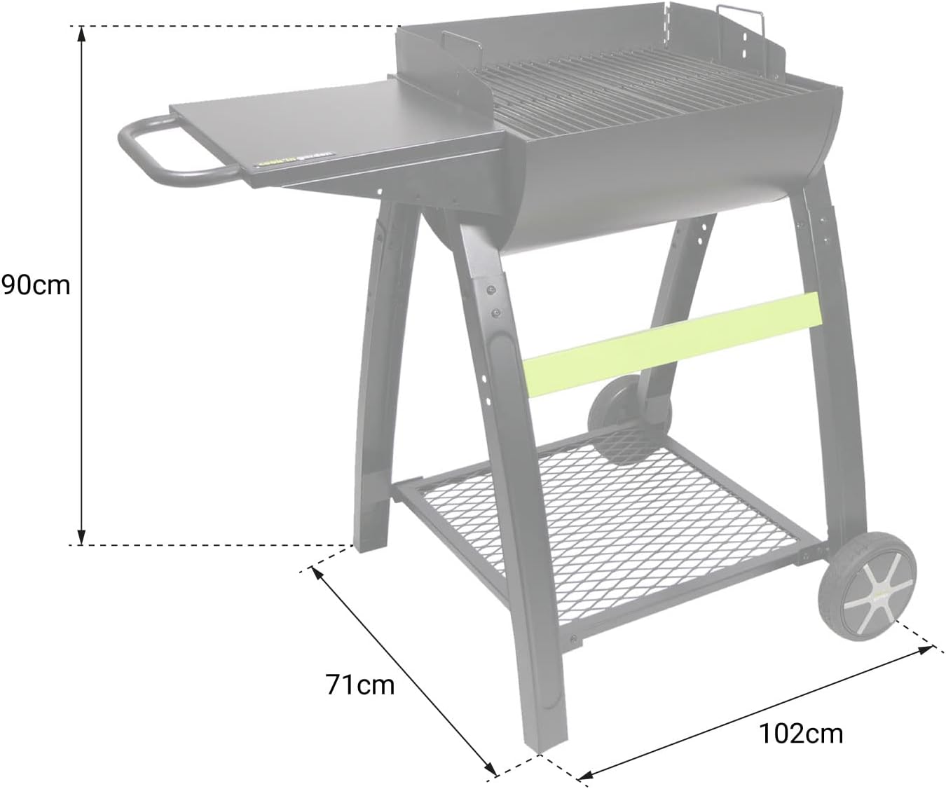 jardinito - Barbecue TONINO 50 - acier - ventilation, 4-6 pers.