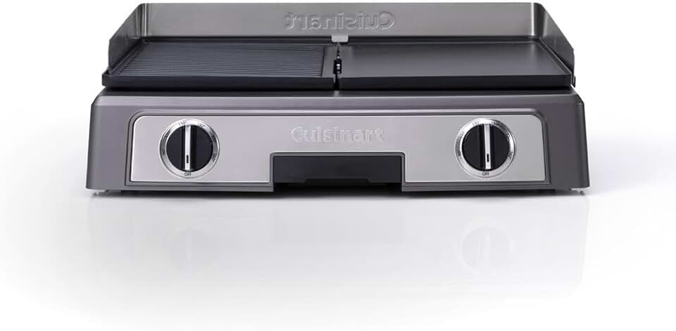 jardinito - Plancha double face - grande taille - 2 zones, 260°C, plaque amovible
