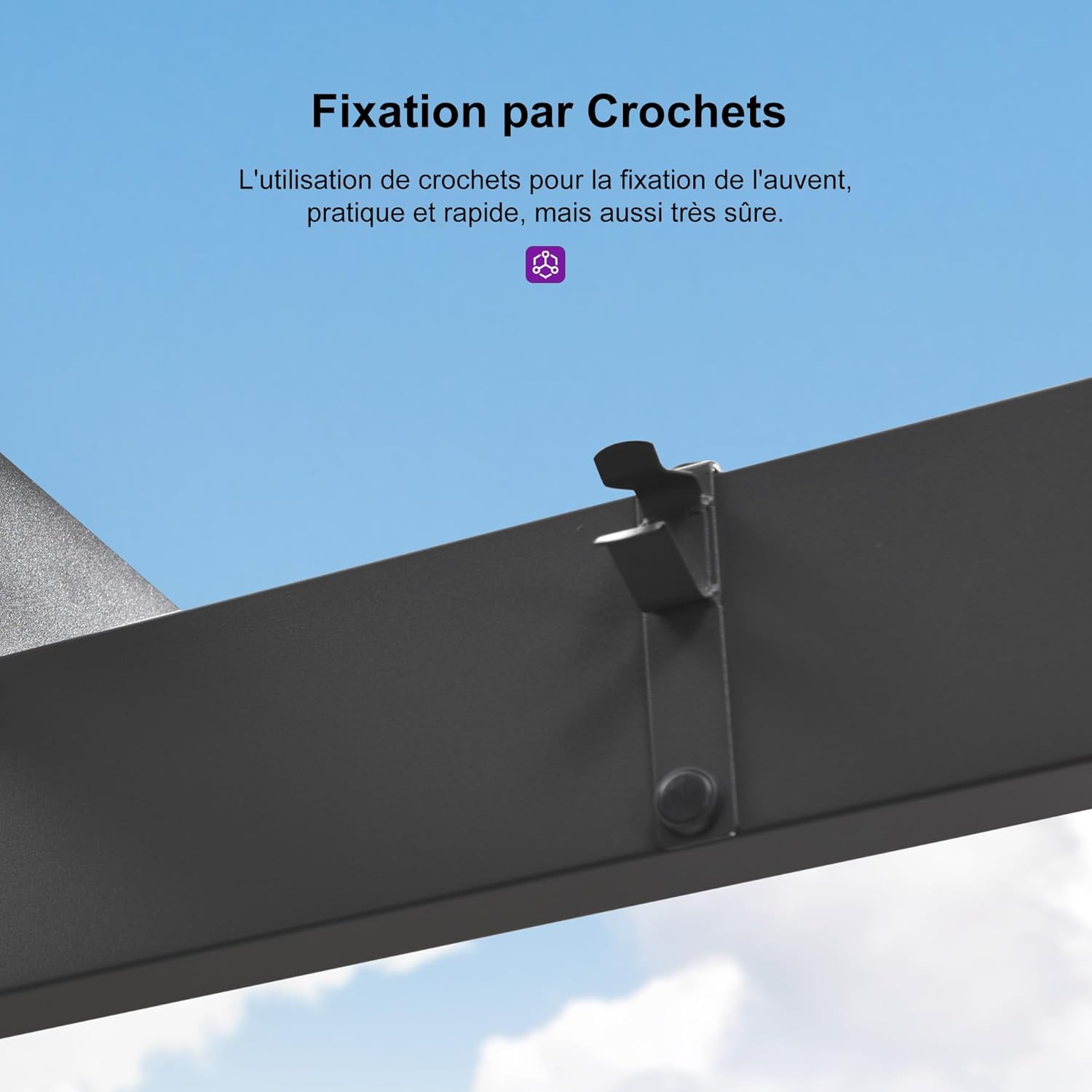 jardinito - Pergola aluminium - 4x3,2m - LED, toit rétractable, toile teintée