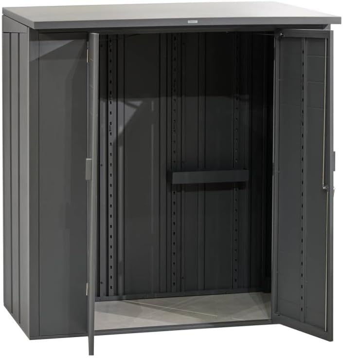 jardinito - Abri de Jardin Forgia 2,2m² - acier graphite robuste