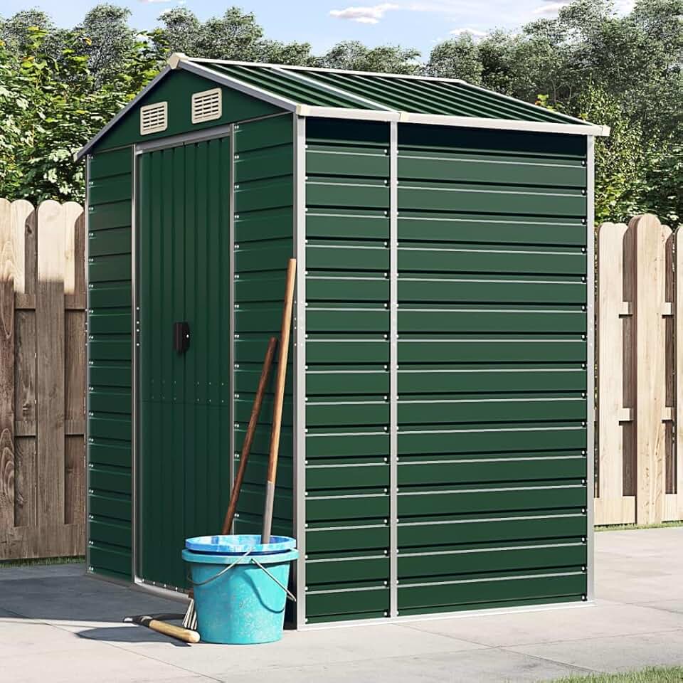 GuyAna - Abri de jardin métal 191x130x198 cm, acier galvanisé, stockage outils