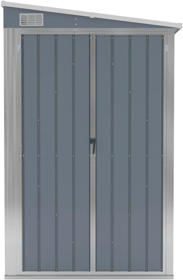 jardinito Abri de Jardin Mural Gris 118x382x178 cm Acier galvanisé, Maison & Jardin, Pelouses & Jardins, Vie en extérieur, Structures extérieures, Cabanes & abris de Jardin, Gris, (Poids 47.9KG)