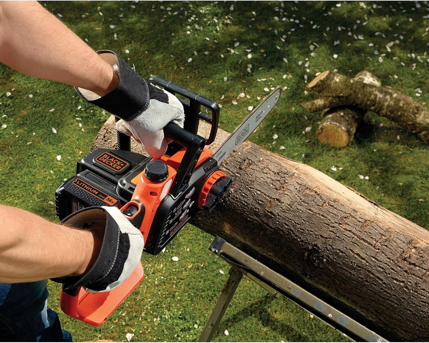 jardinito - Tronçonneuse 36V 30cm, batterie 2Ah, lubrification auto, tendeur sans outil - GKC3630L20-QW