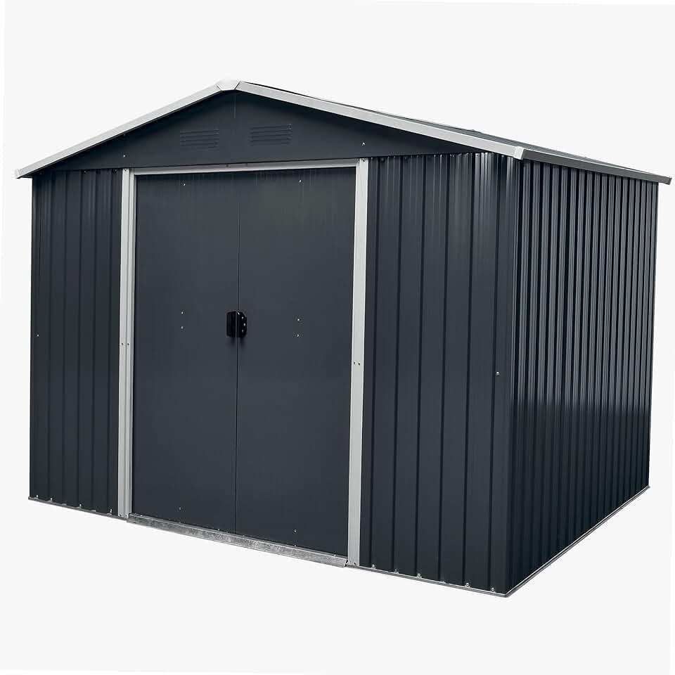 jardinito - abri de jardin métal - 5m² - solide et durable